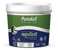 Rejunte Epóxi Porcelanato - Portokoll - 1Kg Branco Brilhante