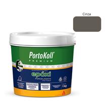 Rejunte Epóxi Porcelanato - Portokoll - 1kg Cinza