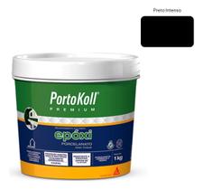 Rejunte Epóxi Porcelanato - Portokoll - 1kg Preto Intenso