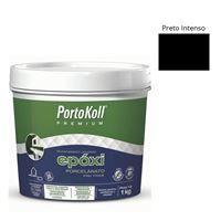 Rejunte Epóxi Porcelanato - Portokoll - 1kg Preto Intenso