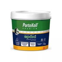 rejunte epóxi premium porcelanato cinza platina balde 1KG proteção contra bactérias e mofo - Portokoll