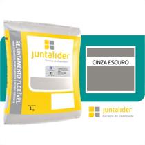 Rejunte Juntalider 1Kg Cinza Escuro - Kit C/20