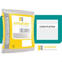 Rejunte Juntalider 1Kg Cinza Platina - Kit C/20