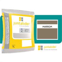 Rejunte Juntalider 1Kg Marrom - Kit C/20