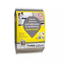 Rejunte Para Porcelanatos Cinza Platina 5kg - QUARTZOLIT