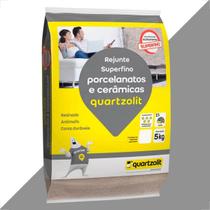 Rejunte quartzolit 5kg porcelanato cinza artico