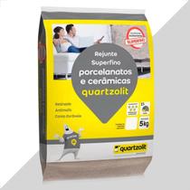 Rejunte quartzolit 5kg porcelanato cinza platina