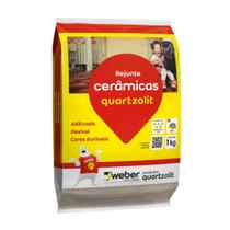 Rejunte Quartzolit Cinza Platina 1kg Flexível Para Cerâmica Rejunte Quartzolit Cinza Platina 1kg Flexível Para Cerâmica