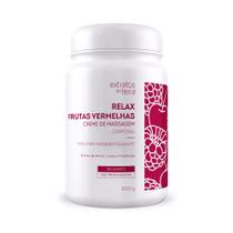 Relax Frutas Vermelhas Creme De Massagem 1000 g Dermocosmético Vegano