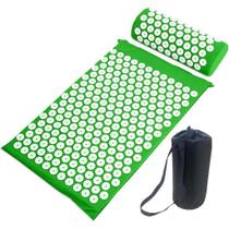 Relaxamento Total: Tapete e Travesseiro de Acupressão Acupress Brasil 68x42 cm - Verde Relaxamento Total: Tapete e Travesseiro de Acupressão Acupress Brasil 68x42 cm - Verde