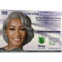 Relaxante capilar Gentle Treatment sem soda, cinza, pacote com 2 Relaxante capilar Gentle Treatment sem soda, cinza, pacote com 2