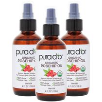 Relaxante capilar PURA D'OR ORGANIC Óleo de semente de rosa mosqueta 360mL x3