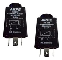 Relé 12v 24v Parada Solicitada Cigarra Advertência - 2 Pçs Relé 12v 24v Parada Solicitada Cigarra Advertência - 2 Pçs