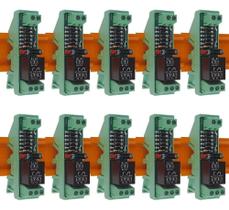 Relé Acoplador 10Pçs: Automação Robusta 5-22 24V