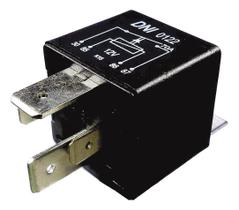 Rele Auxiliar 4 Term. 12v 70a C/suporte Preto