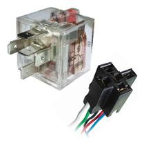 Relé Auxiliar C/fusível C/led 40/30a 12v Universal C/chicote