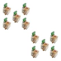 Relé Auxiliar C/ Fusível C/ Led 40a 12v Universal - 10 Pçs