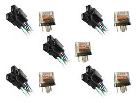 Relé Auxiliar C/led C/chicote 40/30a Uso Geral Universal 5pç