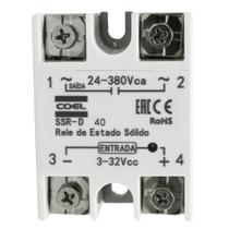 Relé de Estado Sólido SSR-D40 40A 3 à 32Vdc / 24 à 380Vac Coel