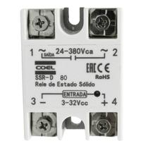 Relé de Estado Sólido SSR-D80 80A 3 à 32Vdc / 24 à 380Vac Coel
