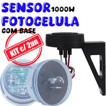 Rele Fotocélula Sensor Fotoelétrico Bivolt kit C/ 2 unidades Suporte 1000w 01 Ano De Garantia Qualitronix