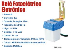Relé fotoelétrico eletrônico 6a com suporte - G29