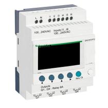 Relé inteligente modular com display com relógio 6 entradas/4 saidas digitais 100/240 vac sr3b101fu