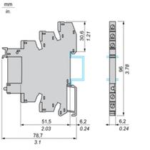 Relé Interface conjunto c/ parafuso RSL1PVFU 110vcc/vca 6mm Schneider Electric