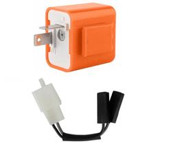 Rele Pisca Moto Led 2 Pinos Controle Velocidade Com Chicote