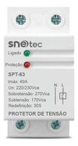 Relé Protetor de Tensão 220V 40A Monofásico - Snetec Spt-40 Relé Protetor de Tensão 220V 40A Monofásico - Snetec Spt-40