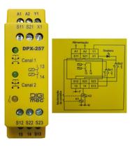 Rele segurança bimanual dpx 257 24vca/vcc t 158 pst digimec