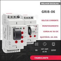 Relé Sensor De Corrente DC De Alta Precisão GEYA GRI8-06 18mm 8A AC DC 24V-240V Relé De Teste De
