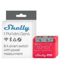 Relé Shelly 1PM Mini Gen4 Wi-Fi Zigbee Matter 8A 110-240V