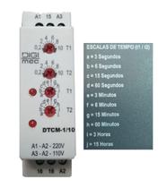 Rele tempo ciclico mult dtcm 1/10 110 220vca pst digimec
