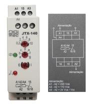 Rele tempo dupla função jtx-140110 220vca 24vca/vcc digimec