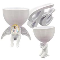 Relicario Decoração Casa Rainha da Paz Anjo Guarda Oração