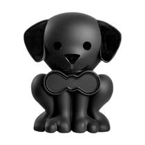 Relicário Preto Fosco Emborrachado Cachorrinho Pet Memory