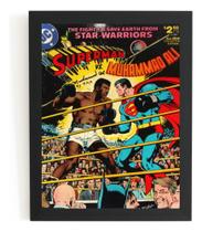 Reliquia Quadro Decorativo Capa Do Gibi Super Homem Vs Ali 4