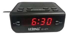 Relógio 671 Despertador Digital Elétrico De Mesa Radio Am Fm