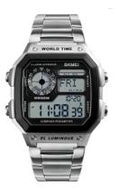 Relógio A Prova Dágua Masculino Skmei 1335 Prata Digital