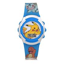 Relógio Accutime Pokémon Kids azul com pulseira de plástico de 16 cm