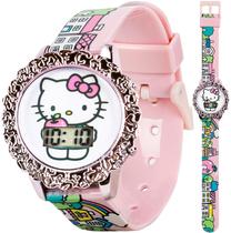 Relógio Accutime Sanrio Hello Kitty Digital Flashing Pink