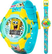 Relógio Accutime SpongeBob Kids LCD com pulseira intermitente