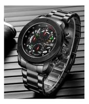 Relógio Aço Inoxidável Militar Esportivo, Cronômetro Swish Nsw0192