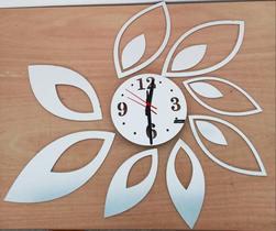 Relógio Acrílico Folhas Sala Casa Escritório Quarto Decor