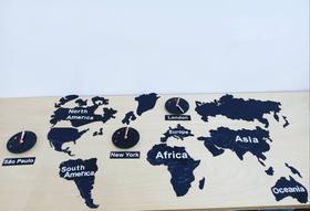 Relógio Acrílico Mapa Mundo Sala Escritório Quarto Preto Relógio Acrílico Mapa Mundo Sala Escritório Quarto Preto