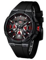 Relógio AIMES, cronógrafo masculino, impermeável, preto, silicone Relógio AIMES, cronógrafo masculino, impermeável, preto, silicone