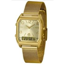 Relógio anadigi feminino Lince LAGH119L C2KX Dourado Relógio anadigi feminino Lince LAGH119L C2KX Dourado