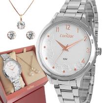 Relógio Analógico Condor Feminino Prata Fashion Top Original Relógio Analógico Condor Feminino Prata Fashion Top Original