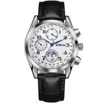 Relógio Analógico De Quartzo Masculino Branco WOKAI